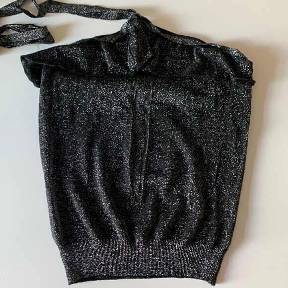 NEW YORK & COMPANY BLACK HALTER BLOUSE - Picture 15 of 15